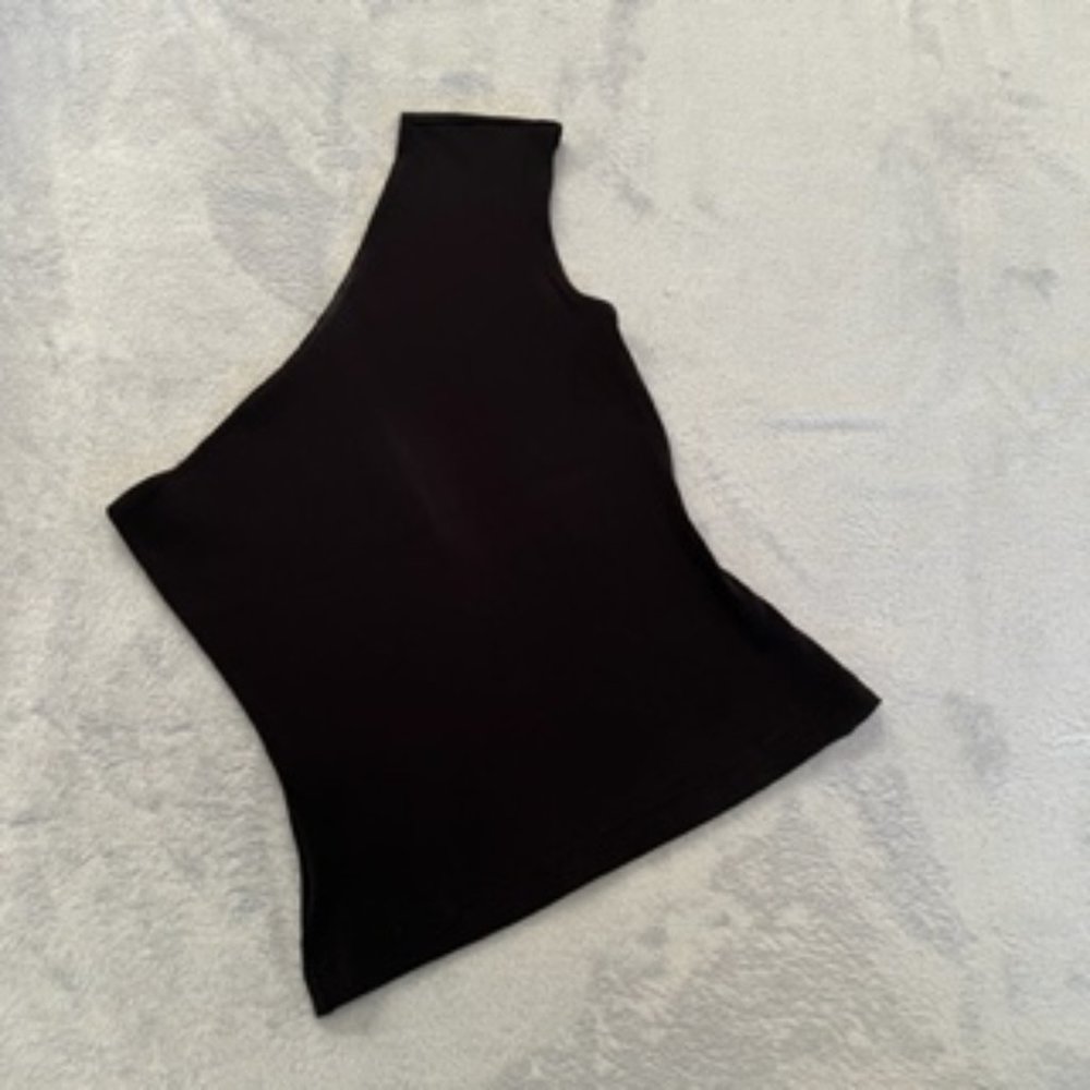 Guess Women's Top Shirt One Shoulder Small Black